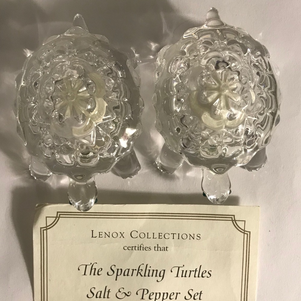 Lenox Turtle Crystal Salt & Pepper Shaker Set